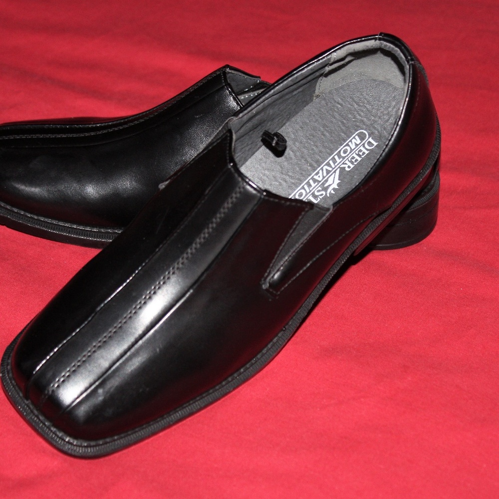 Male KIds Black Dress Shoes